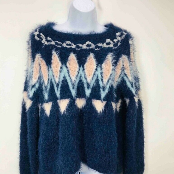 LC Lauren Conrad Womens Pullover Sweater Blue M - Picture 1 of 8